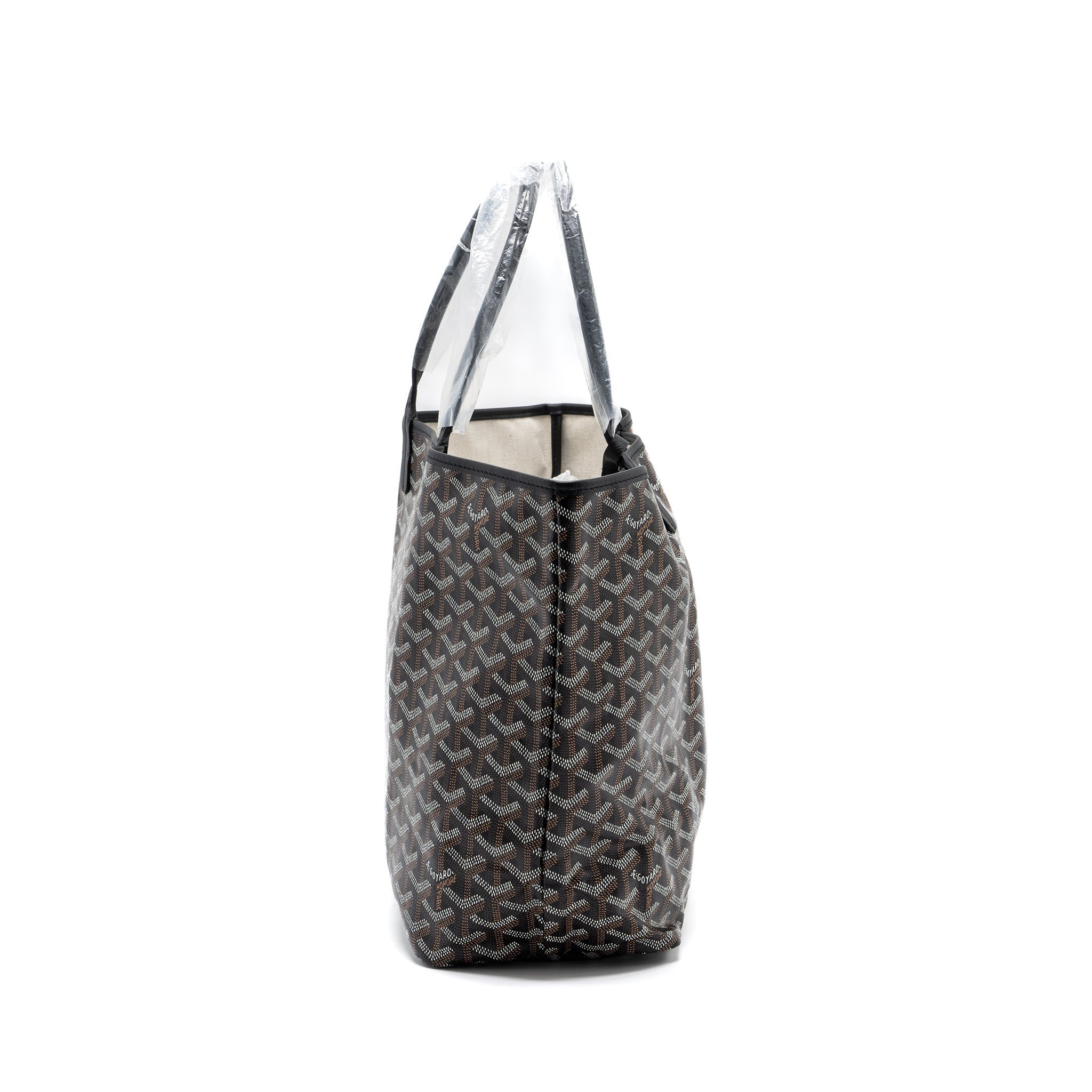 GOYARD SAINT LOUIS PM TOTE BAG GOYARDINE CANVAS BLACK /MULTICOLURED SHW