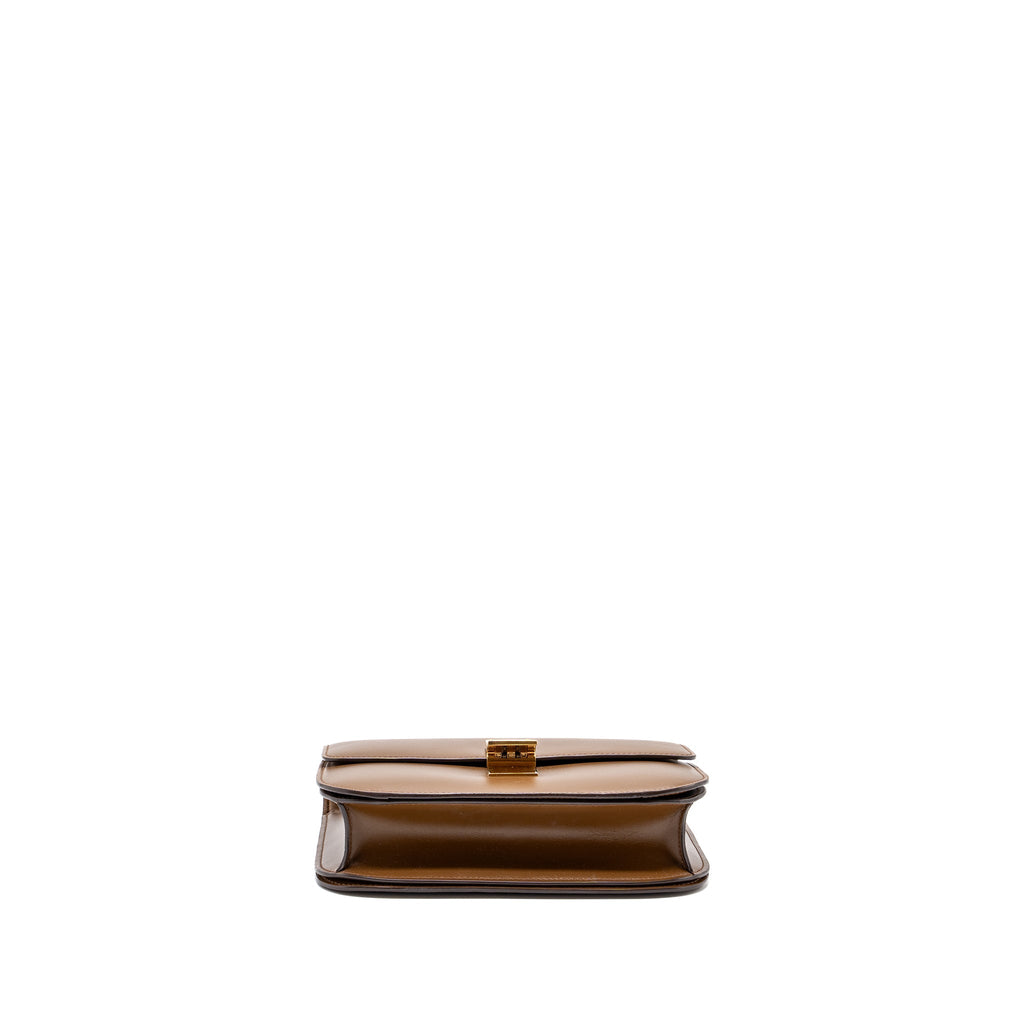 CELINE MEDIUM BOX CALFSKIN CAMEL GHW