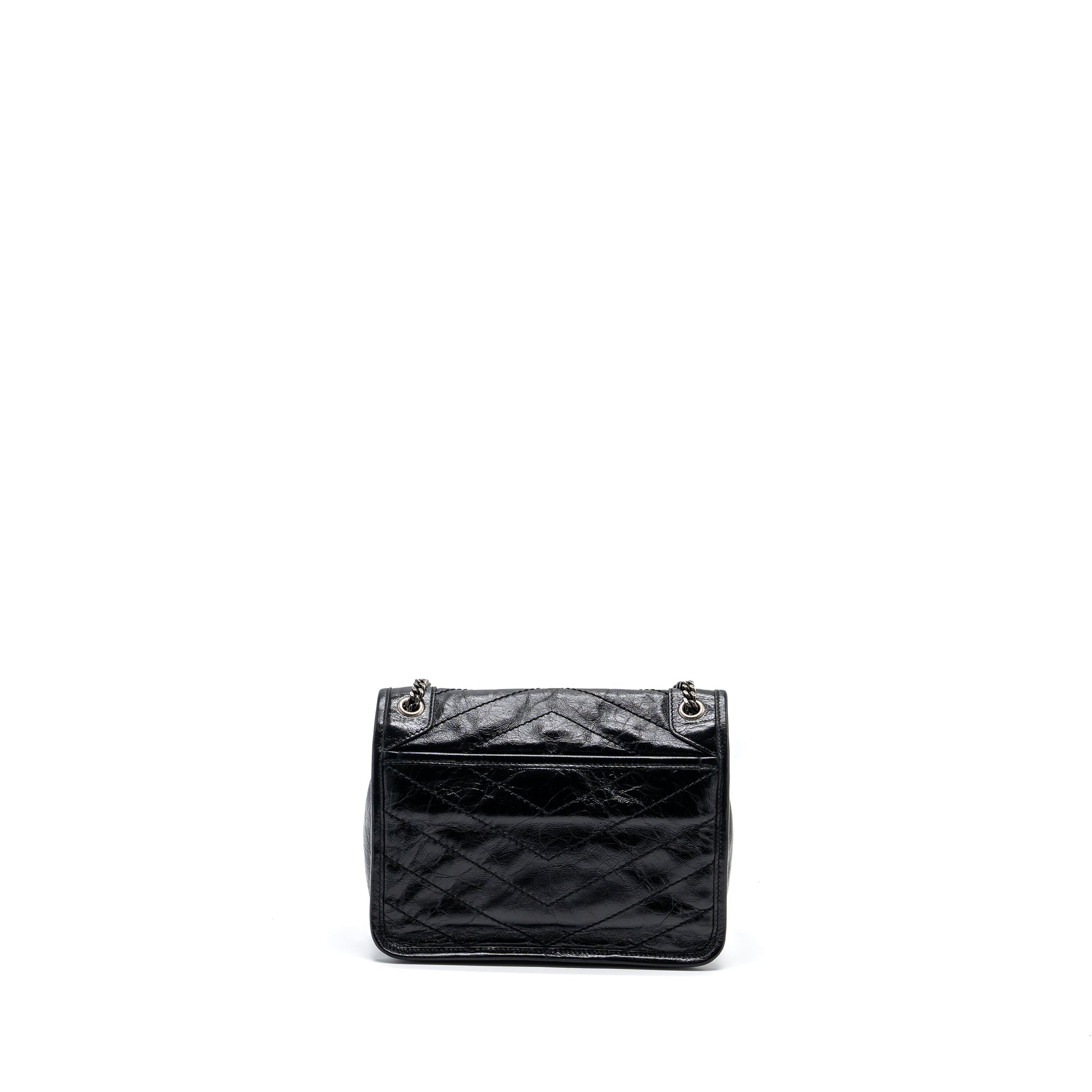 SAINT LAURENT/YSL NIKI BABY BAG VINTAGE CALFSKIN BLACK RUTHENIUM HARDWARE