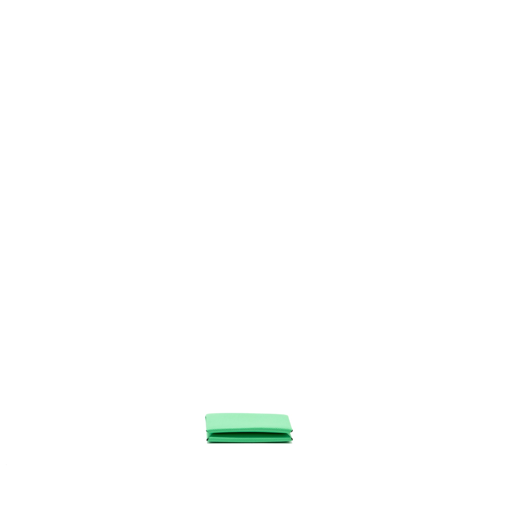 HERMES CALVI CARDHOLDER EPSOM VERT COMICS/VERT FIZZ SHW