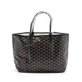 GOYARD SAINT LOUIS PM TOTE BAG GOYARDINE CANVAS BLACK / MULTICOLOR