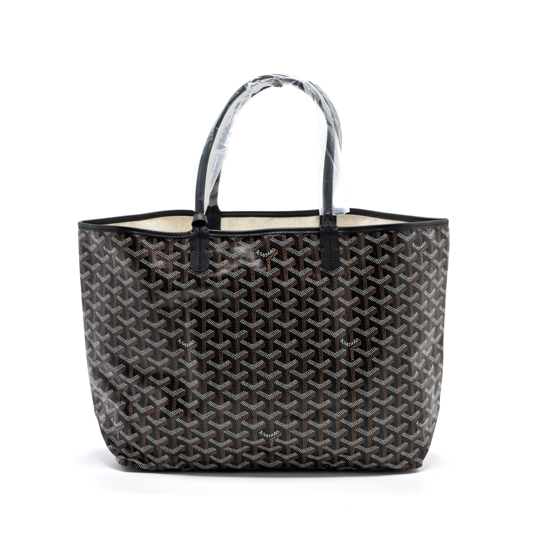 GOYARD SAINT LOUIS PM TOTE BAG GOYARDINE CANVAS BLACK / MULTICOLOR
