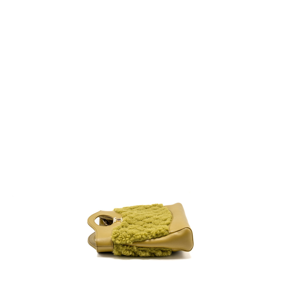 CHANEL MINI 31 BAG CALFSKIN/FUR OLIVE GREEN LGHW(MICROCHIP)