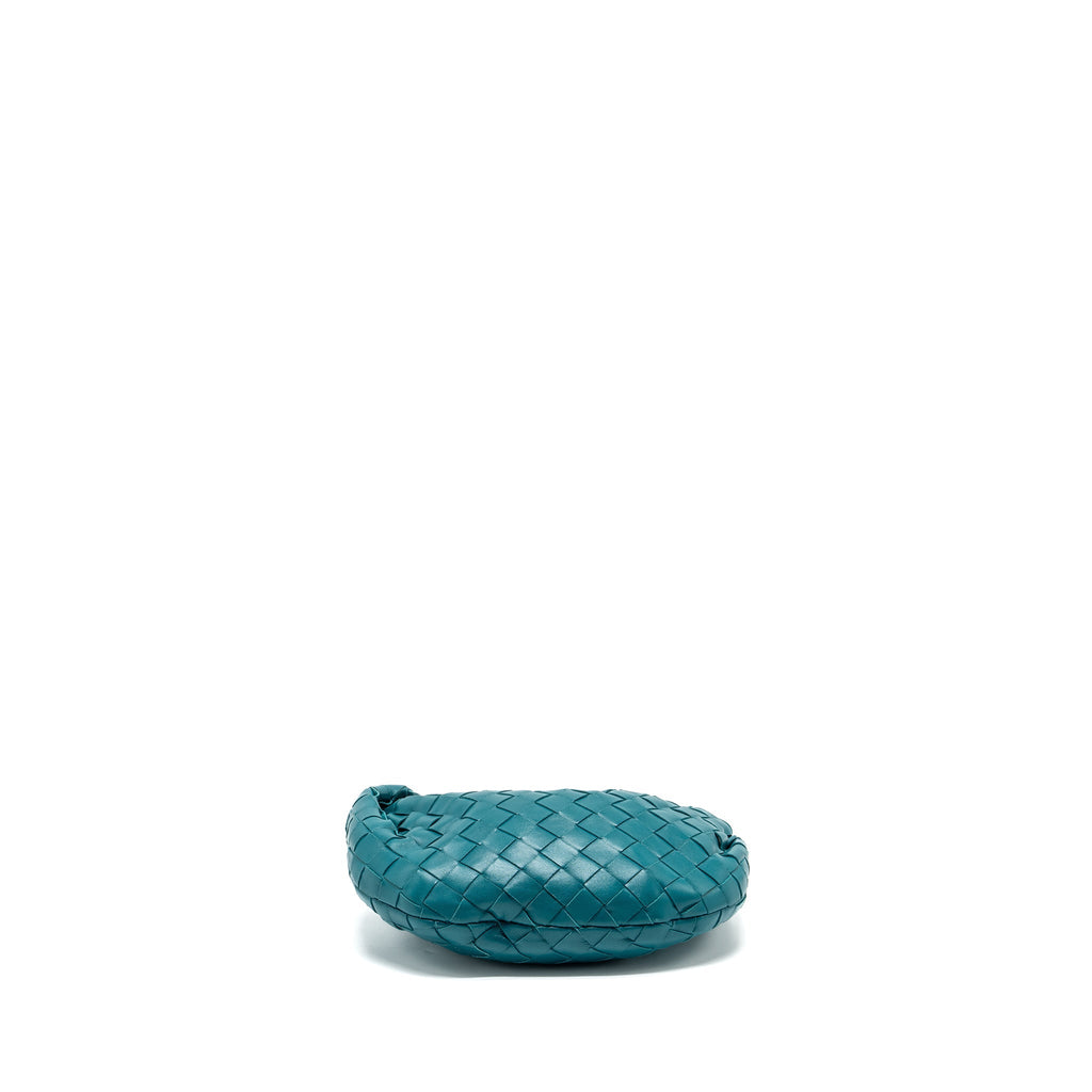 BOTTEGA VENETA MINI JODIE LAMBSKIN BLUE GHW