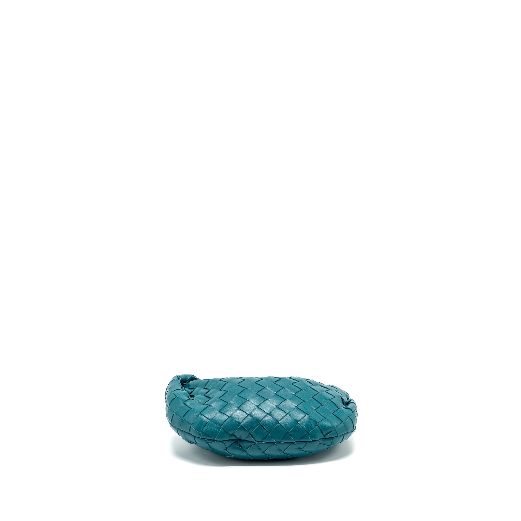BOTTEGA VENETA MINI JODIE LAMBSKIN BLUE GHW