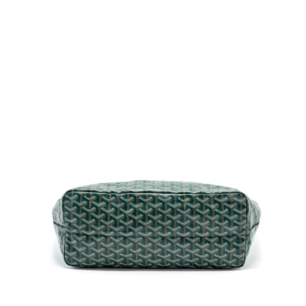 GOYARD SAINT LOUIS PM TOTE BAG GOYARDINE CANVAS GREEN / MULTICOLOURED SHW