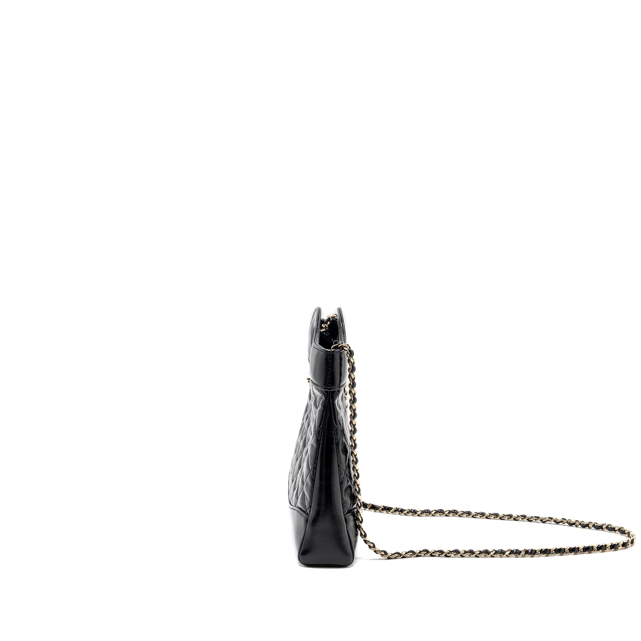 CHANEL 24C MINI 31 BAG SHINY CALFSKIN BLACK LGHW(MICROCHIP)