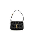 SAINT LAURENT/YSL LE 57 QUILTED HOBO SHOULDER BAG LAMBSKIN BLACK MULTICOLOUR HARDWARE
