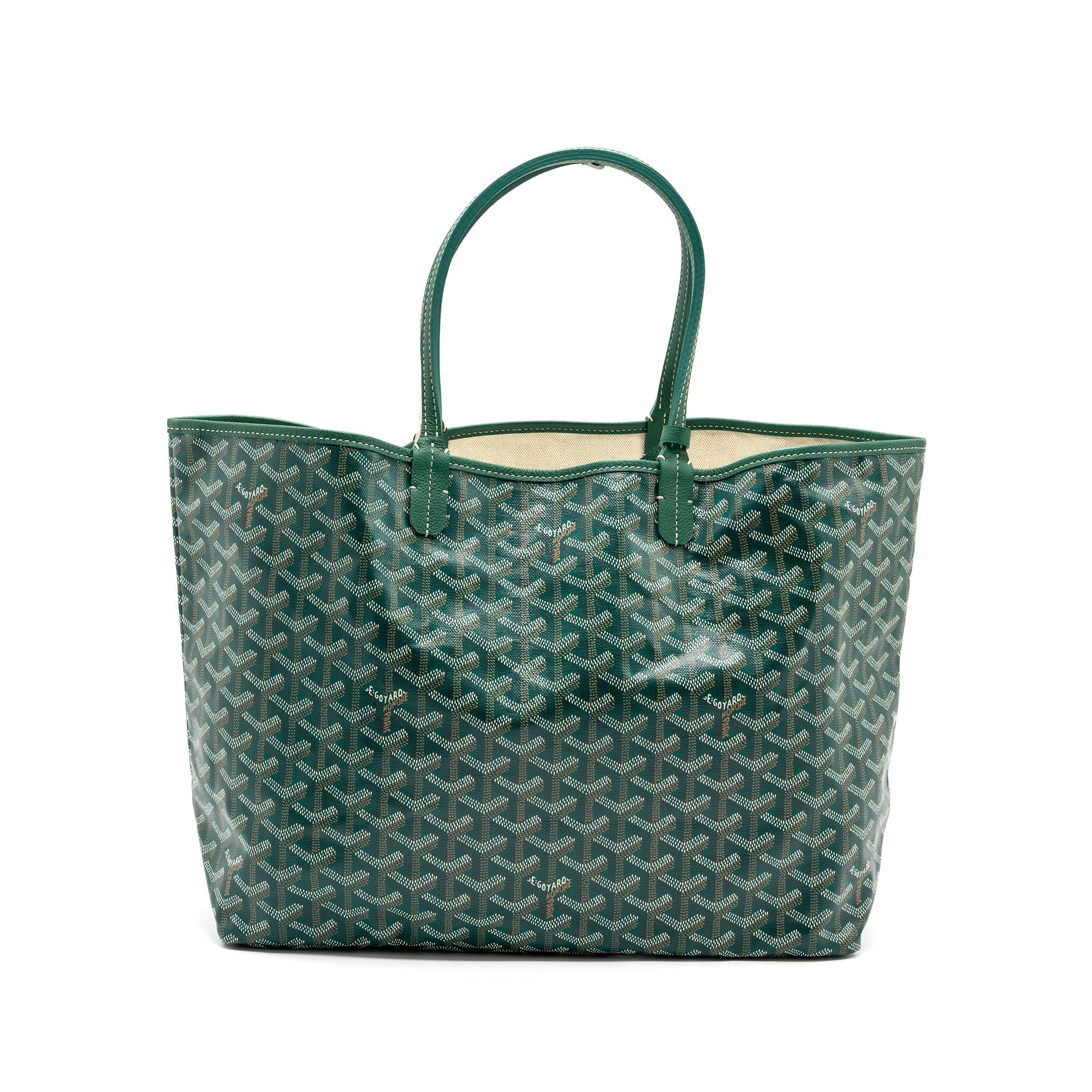 GOYARD SAINT LOUIS PM TOTE BAG CANVAS GREEN SHW