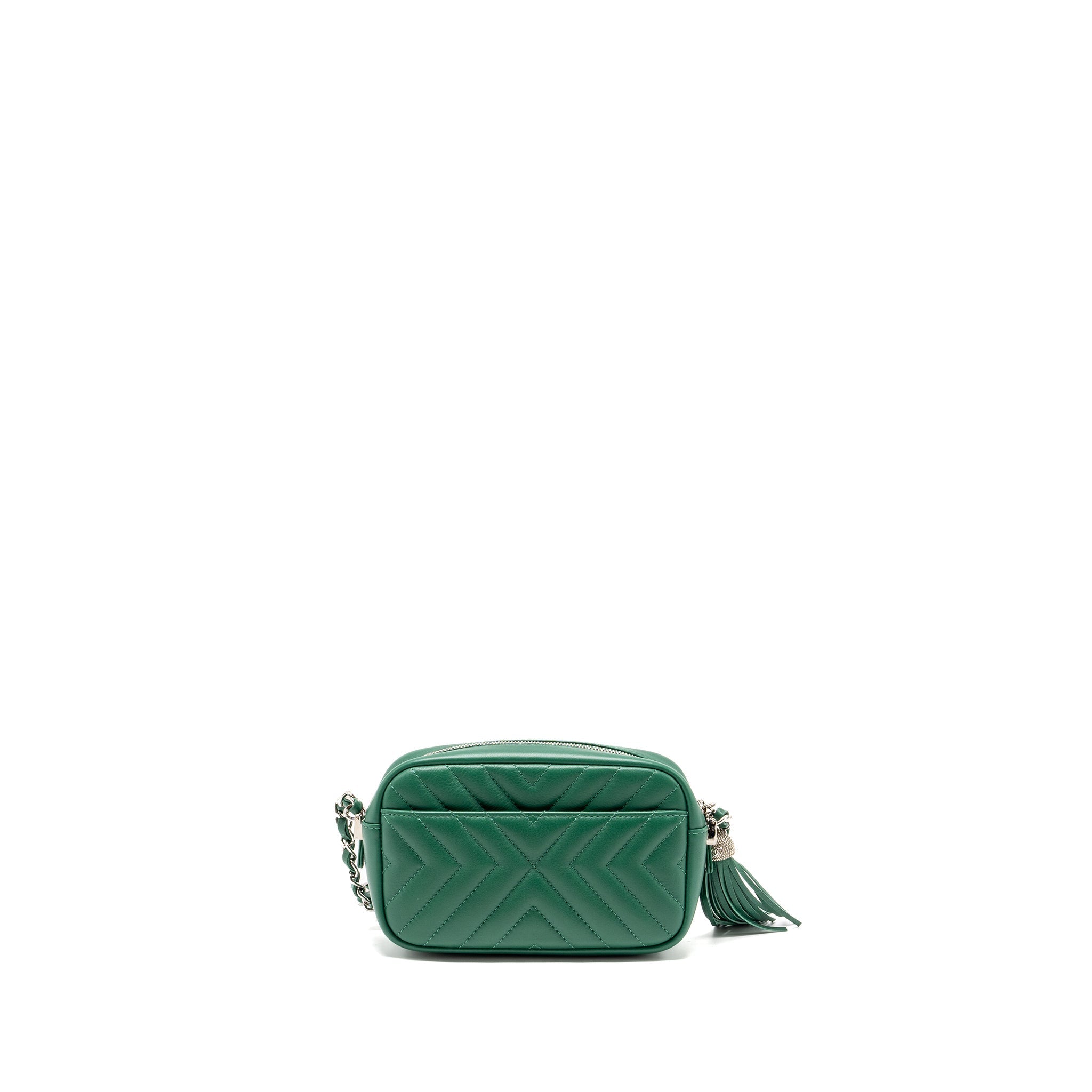 CHANEL SMALL CAMERA BAG CALFSKIN GREEN SHW
