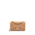 CHANEL MEDIUM CLASSIC DOUBLE FLAP BAG CAVIAR DARK BEIGE LGHW