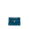 BVLGARI SERPENTI FOREVER FLAP BAG CALFSKIN BLUE GHW