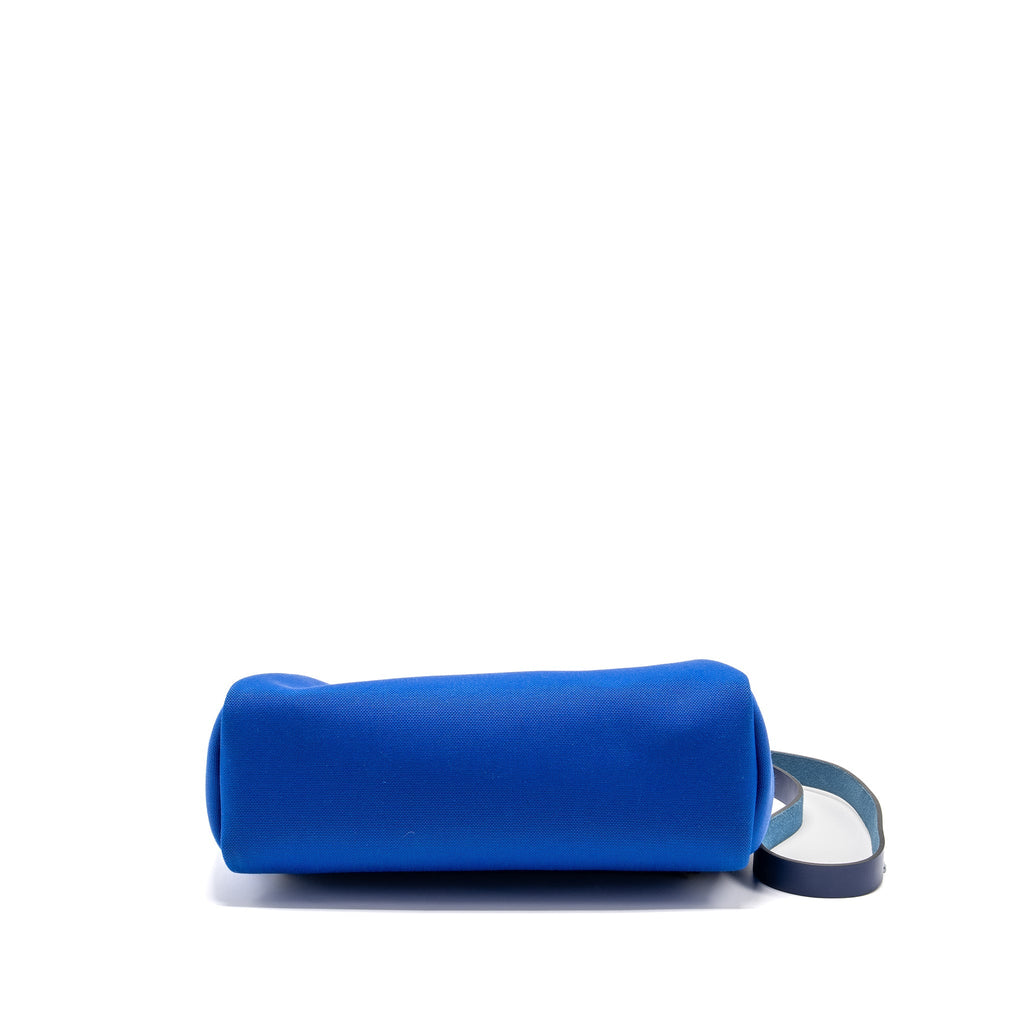 HERMES HERBAG 31 ZIP BAG CANVAS / HUNTER BLUE BILL / BLUE SAPHIR SHW