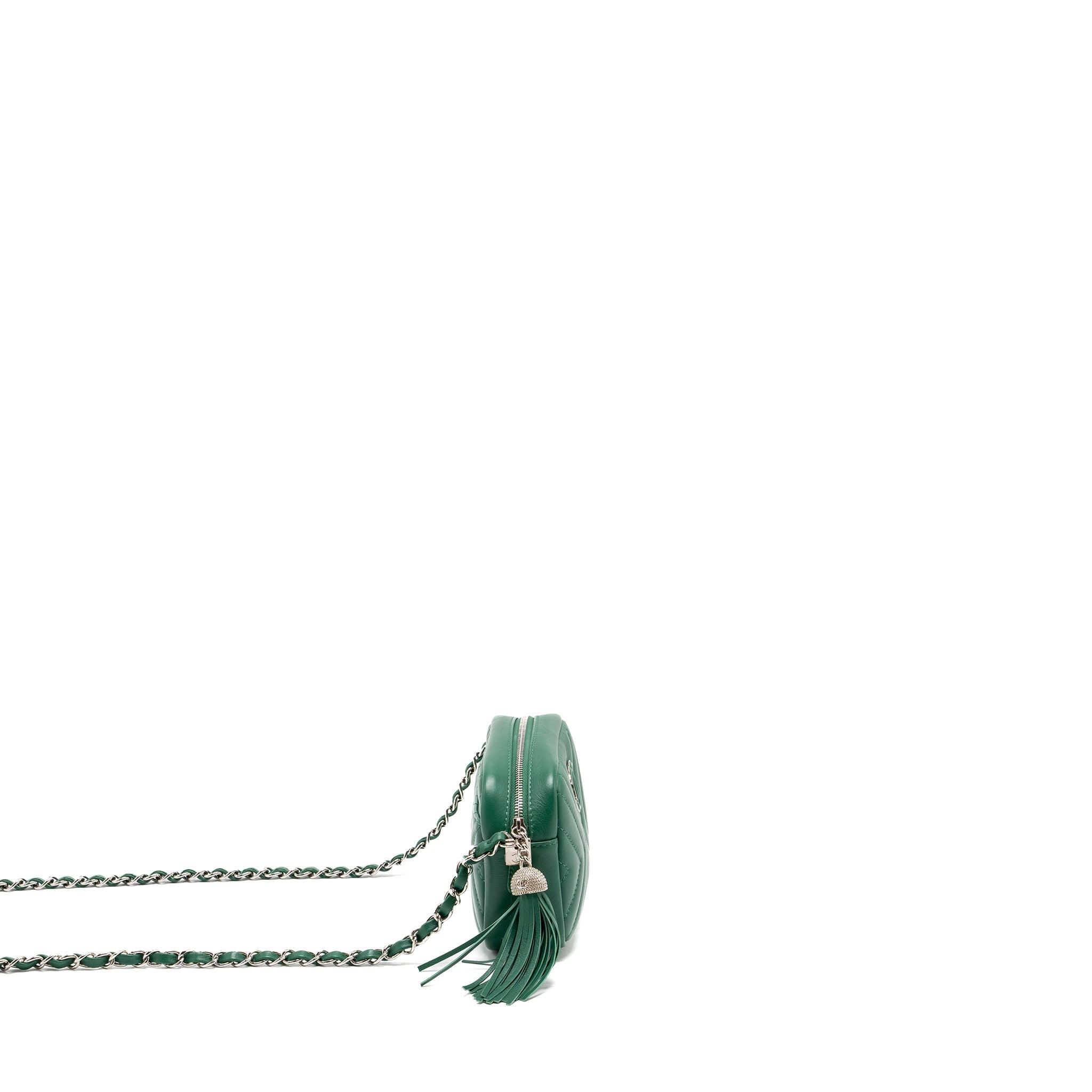CHANEL SMALL CAMERA BAG CALFSKIN GREEN SHW