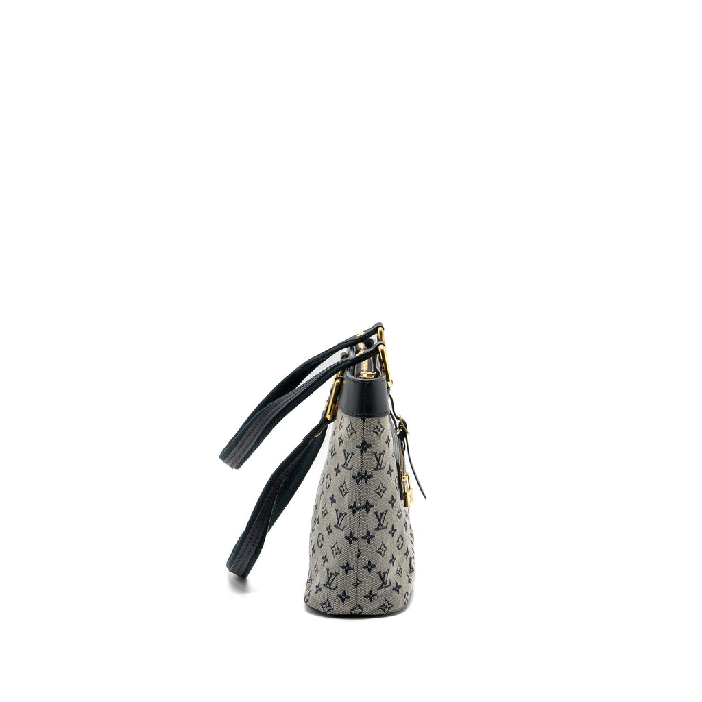 LOUIS VUITTON VINTAGE ZIP TOTE BAG FABRIC BLUE GHW