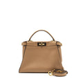 FENDI MEDIUM PEEKABOO CALFSKIN TOBACCO MULTICOLOUR HARDWARE