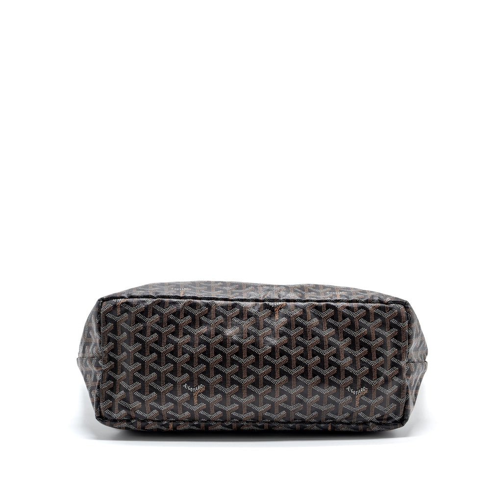 GOYARD SAINT LOUIS PM TOTE BAG GOYARDINE CANVAS BLACK SHW