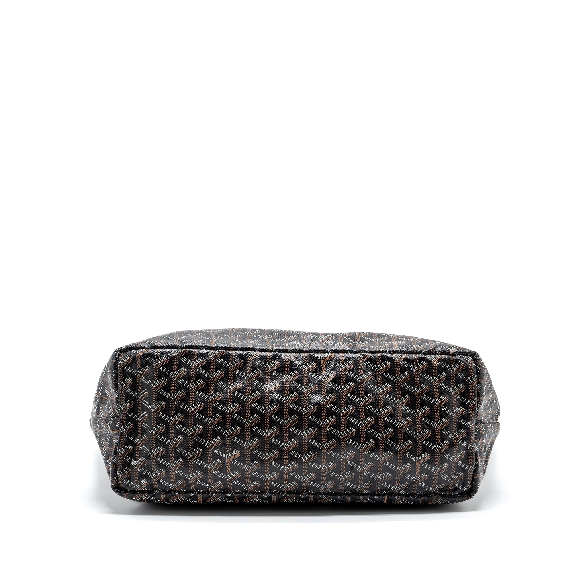 GOYARD SAINT LOUIS PM TOTE BAG GOYARDINE CANVAS BLACK SHW