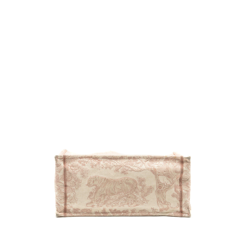DIOR MEDIUM BOOK TOTE PINK TOILE DE JOUY EMBROIDERY