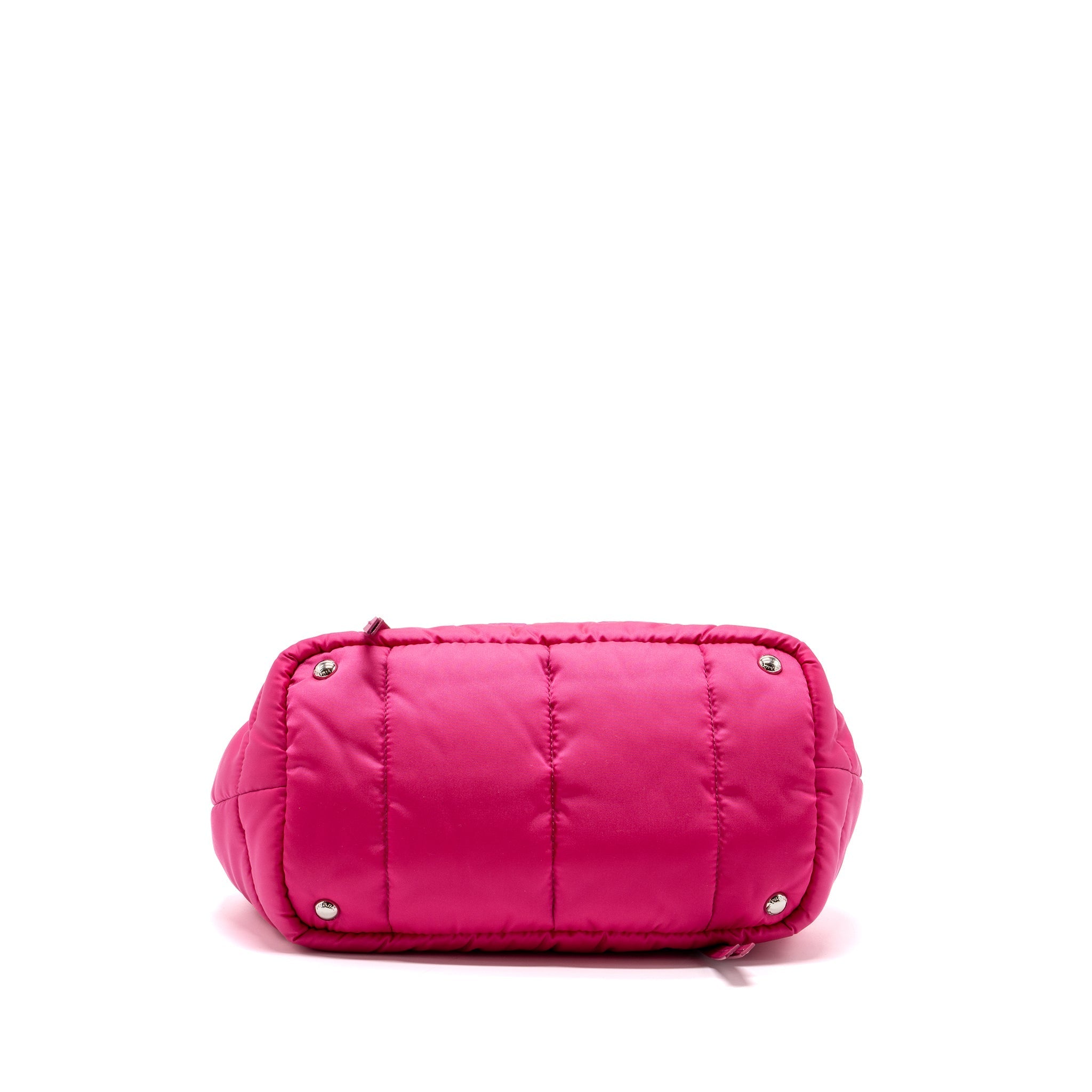 PRADA TOTE BAG NYLON / LEATHER PINK SHW