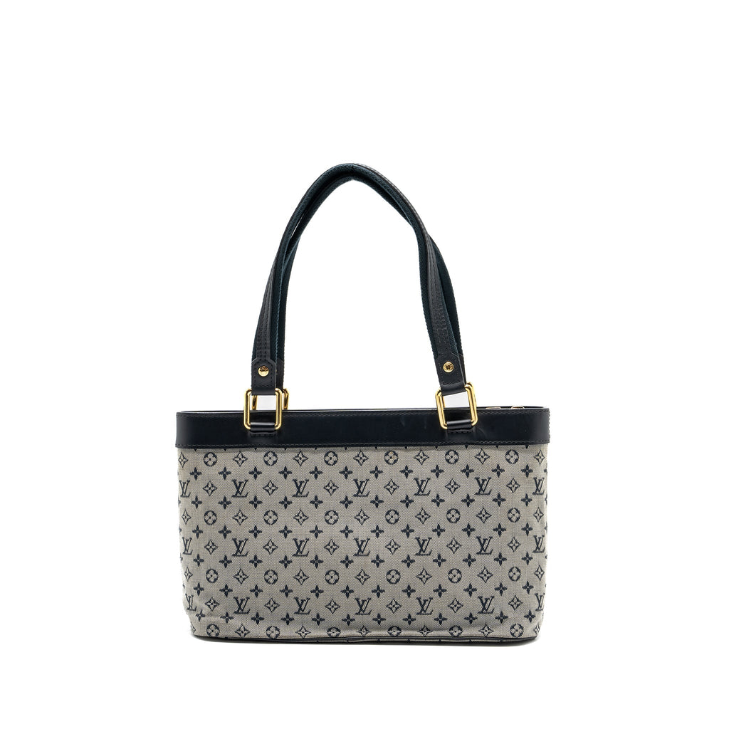 LOUIS VUITTON VINTAGE ZIP TOTE BAG FABRIC BLUE GHW
