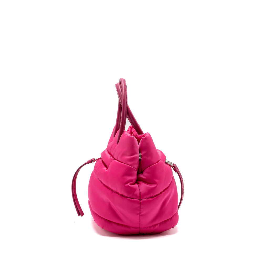 PRADA TOTE BAG NYLON / LEATHER PINK SHW