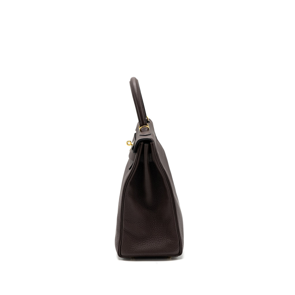 HERMES KELLY 35 TOGO CHOCOLATE GHW
