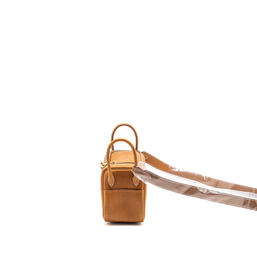 HERMES MINI LINDY BARENIA FAUBOURG FAUVE GHW