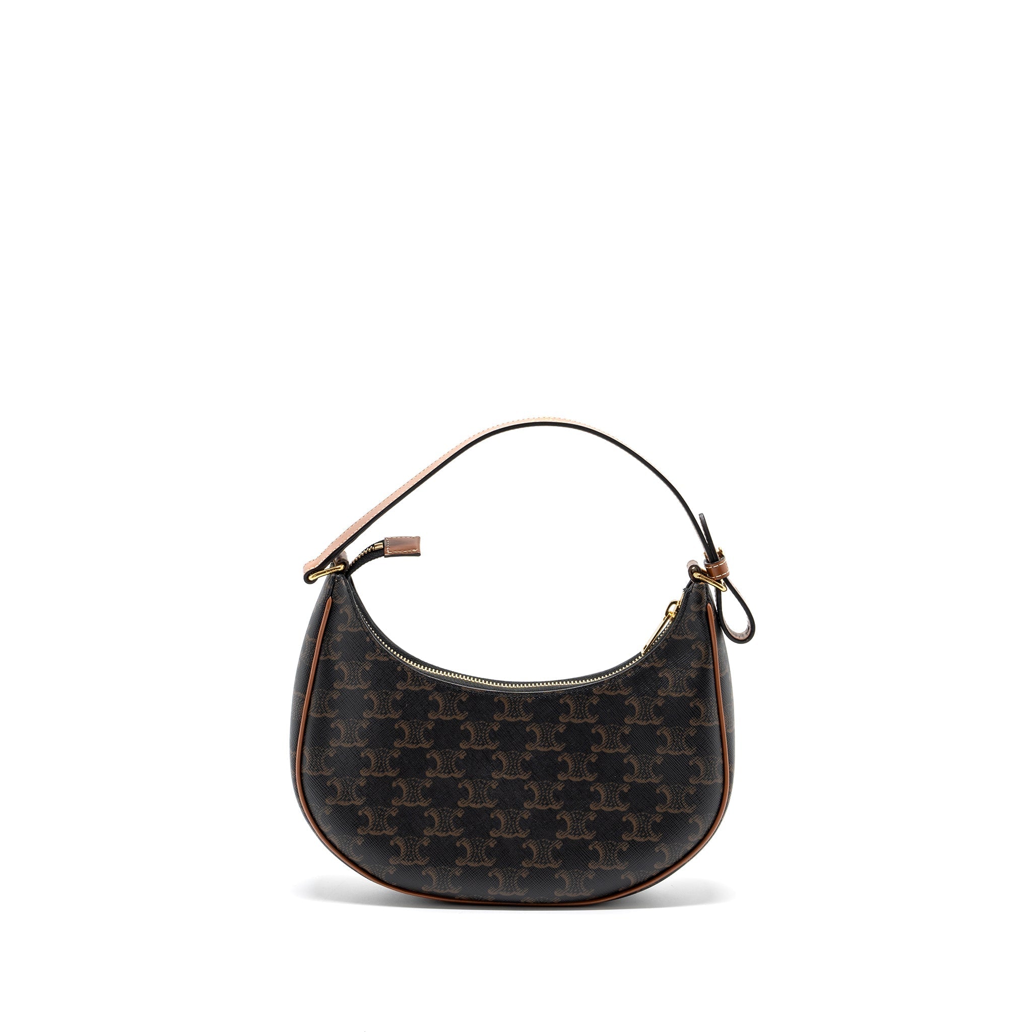 CELINE AVA BAG TRIOMPHE CANVAS / CALFSKIN BROWN GHW