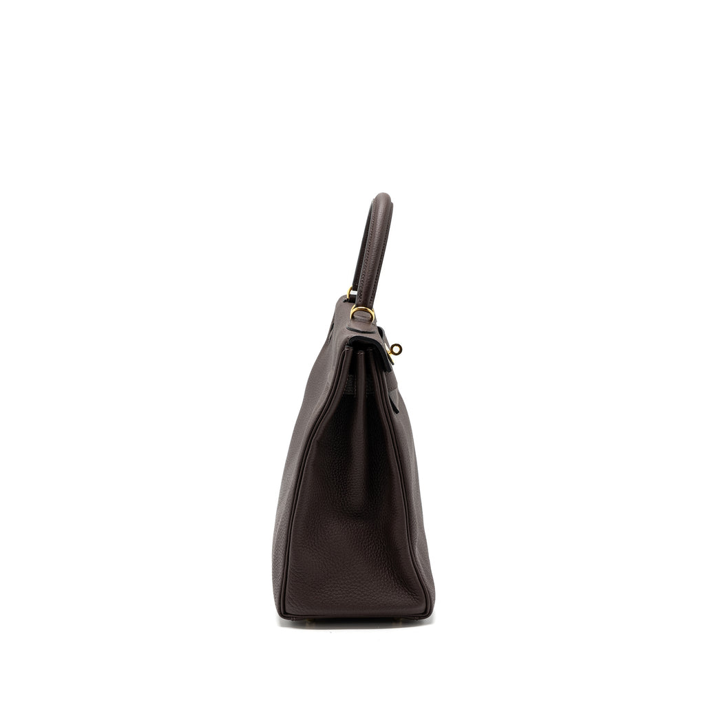 HERMES KELLY 35 TOGO CHOCOLATE GHW