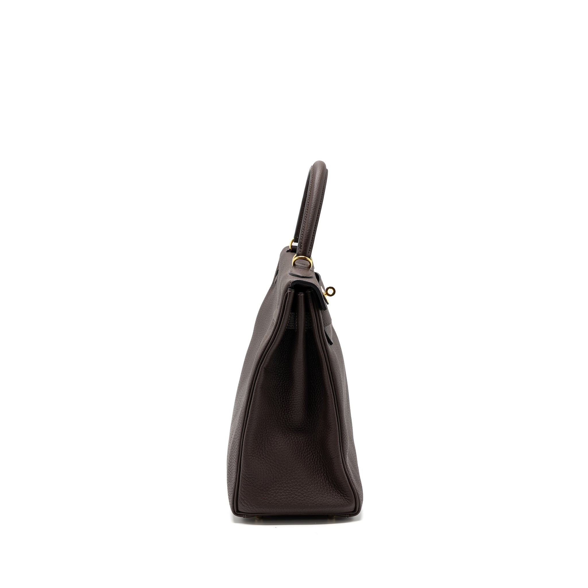 HERMES KELLY 35 TOGO CHOCOLATE GHW