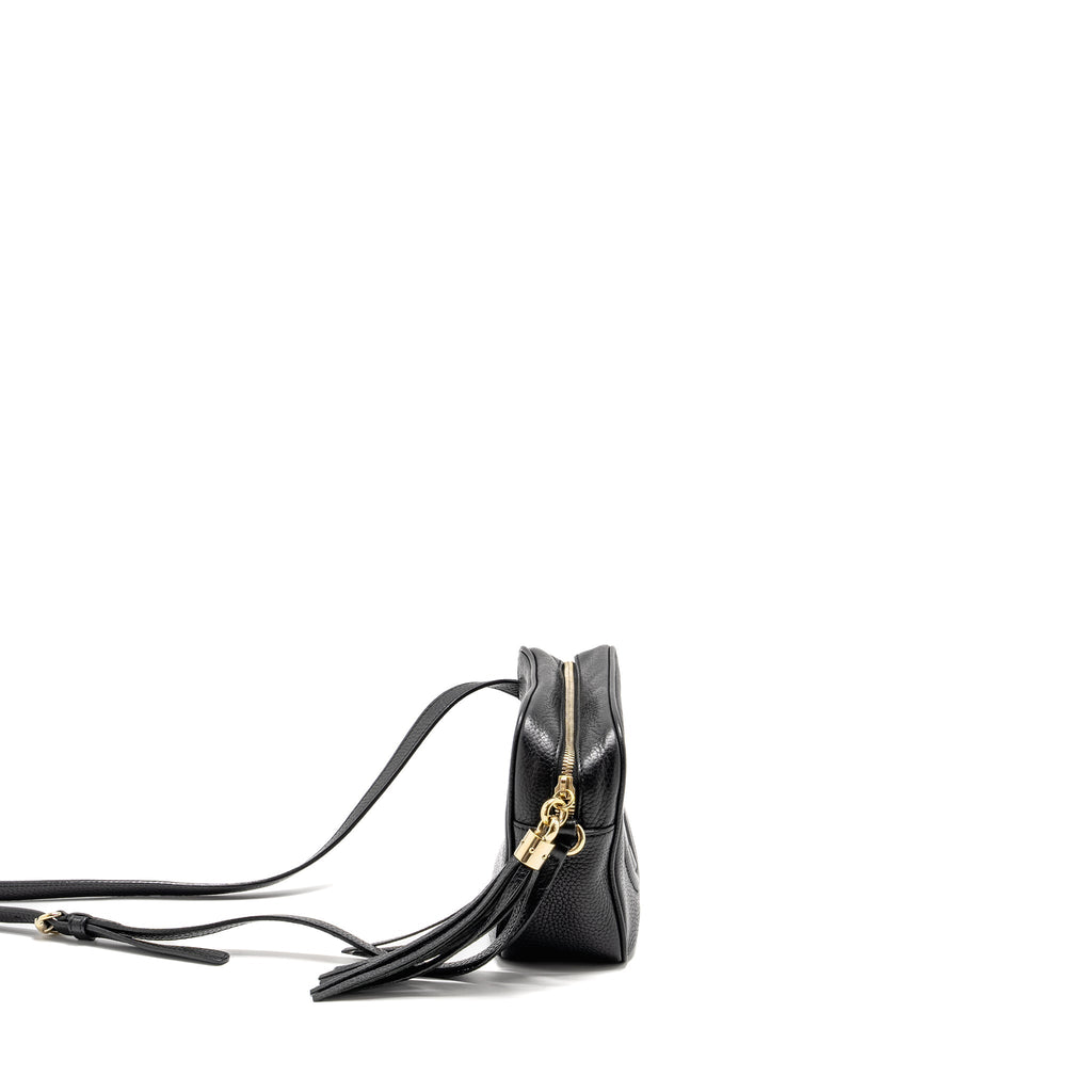 GUCCI SOHO DISCO CAMERA CROSSBODY BAG CALFSKIN BLACK LGHW