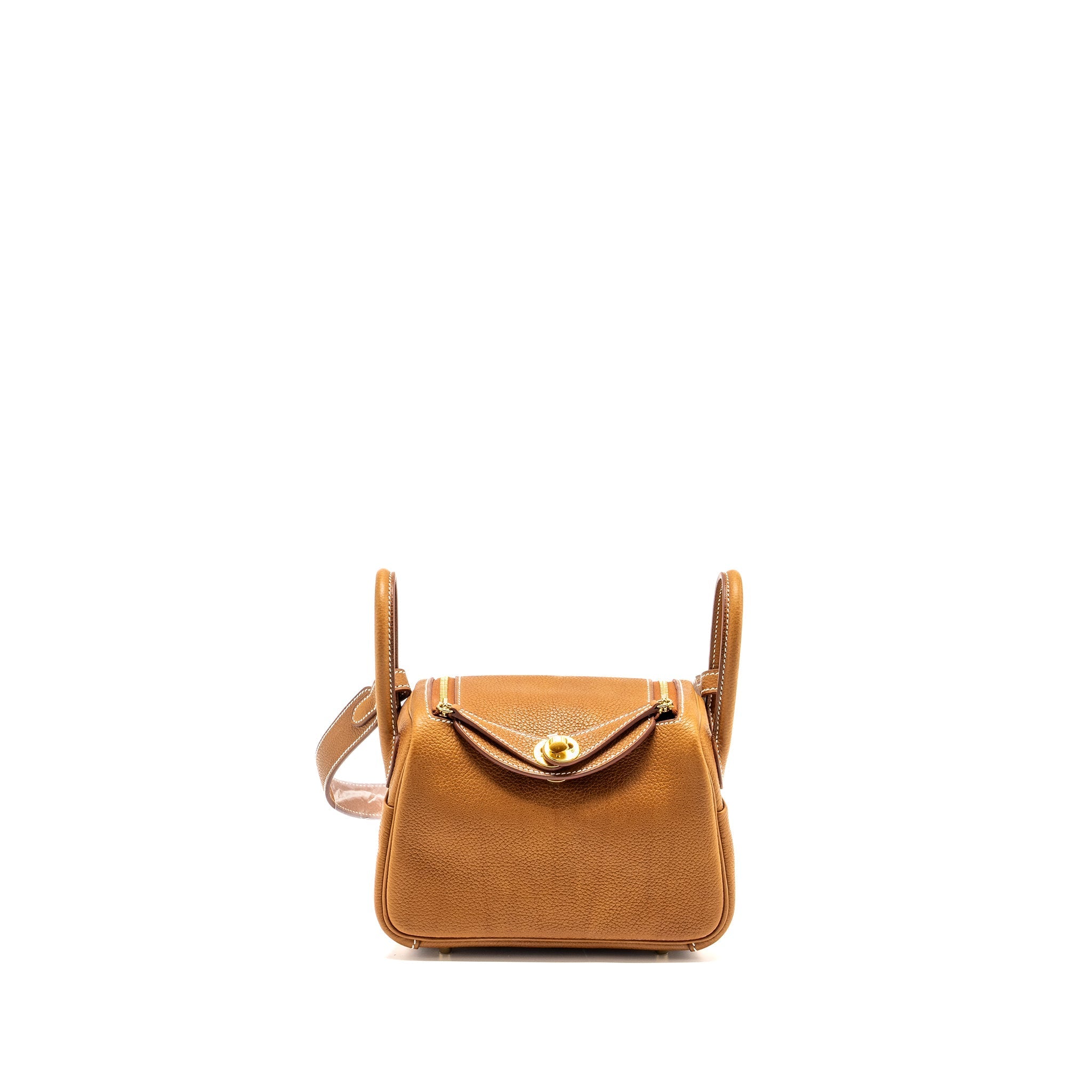 HERMES MINI LINDY BARENIA FAUBOURG FAUVE GHW