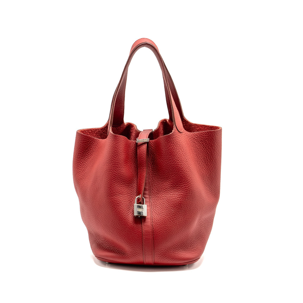 HERMES PICOTIN 26 LOCK BAG CLEMENCE RED SHW