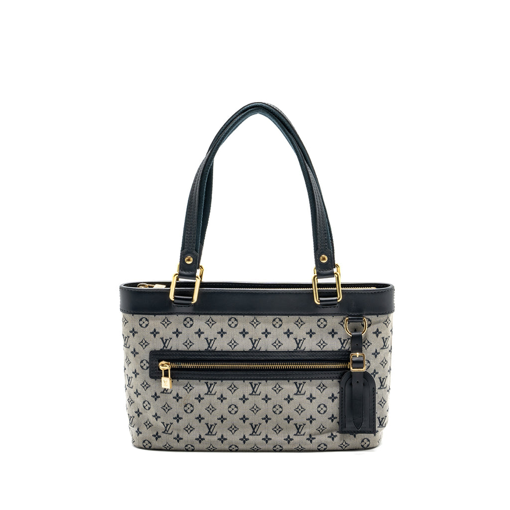 LOUIS VUITTON VINTAGE ZIP TOTE BAG FABRIC BLUE GHW