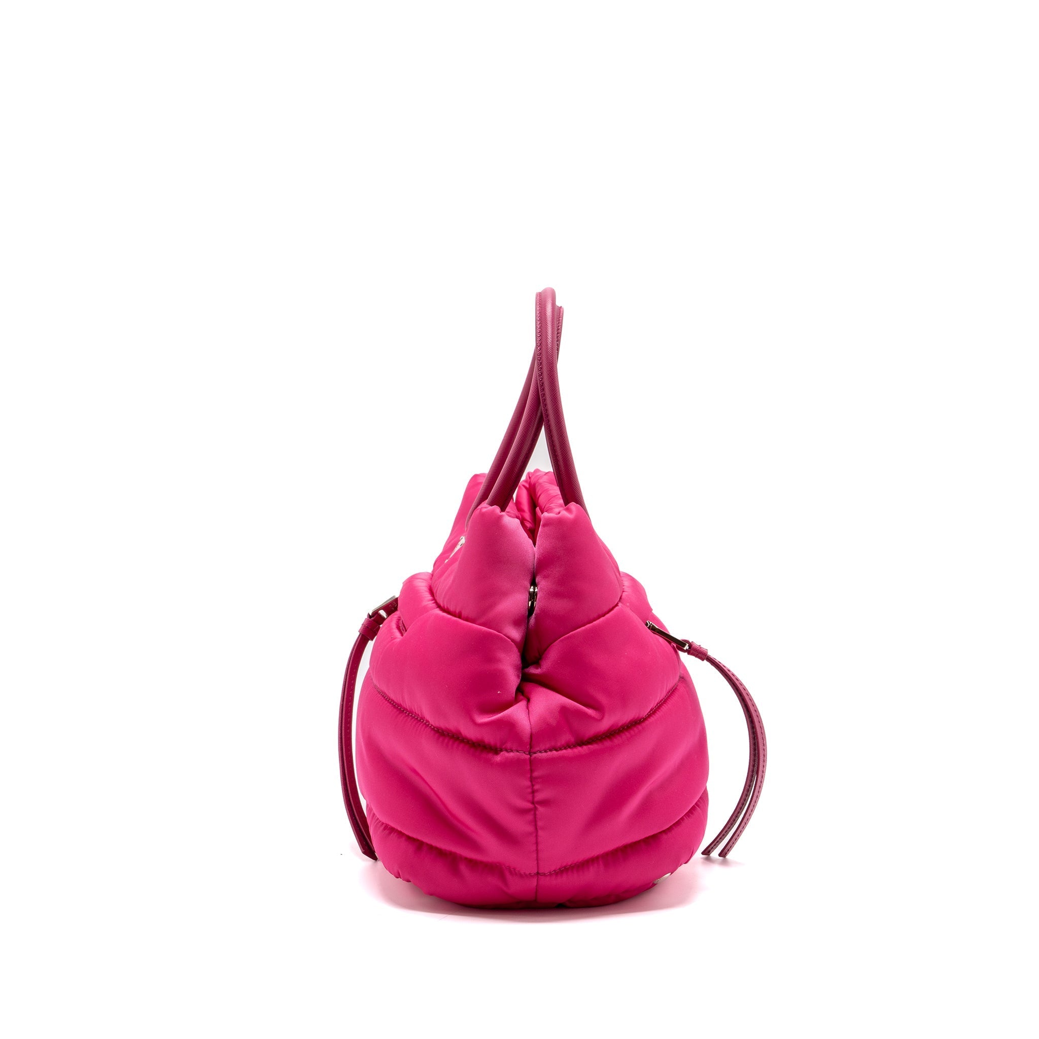 PRADA TOTE BAG NYLON / LEATHER PINK SHW