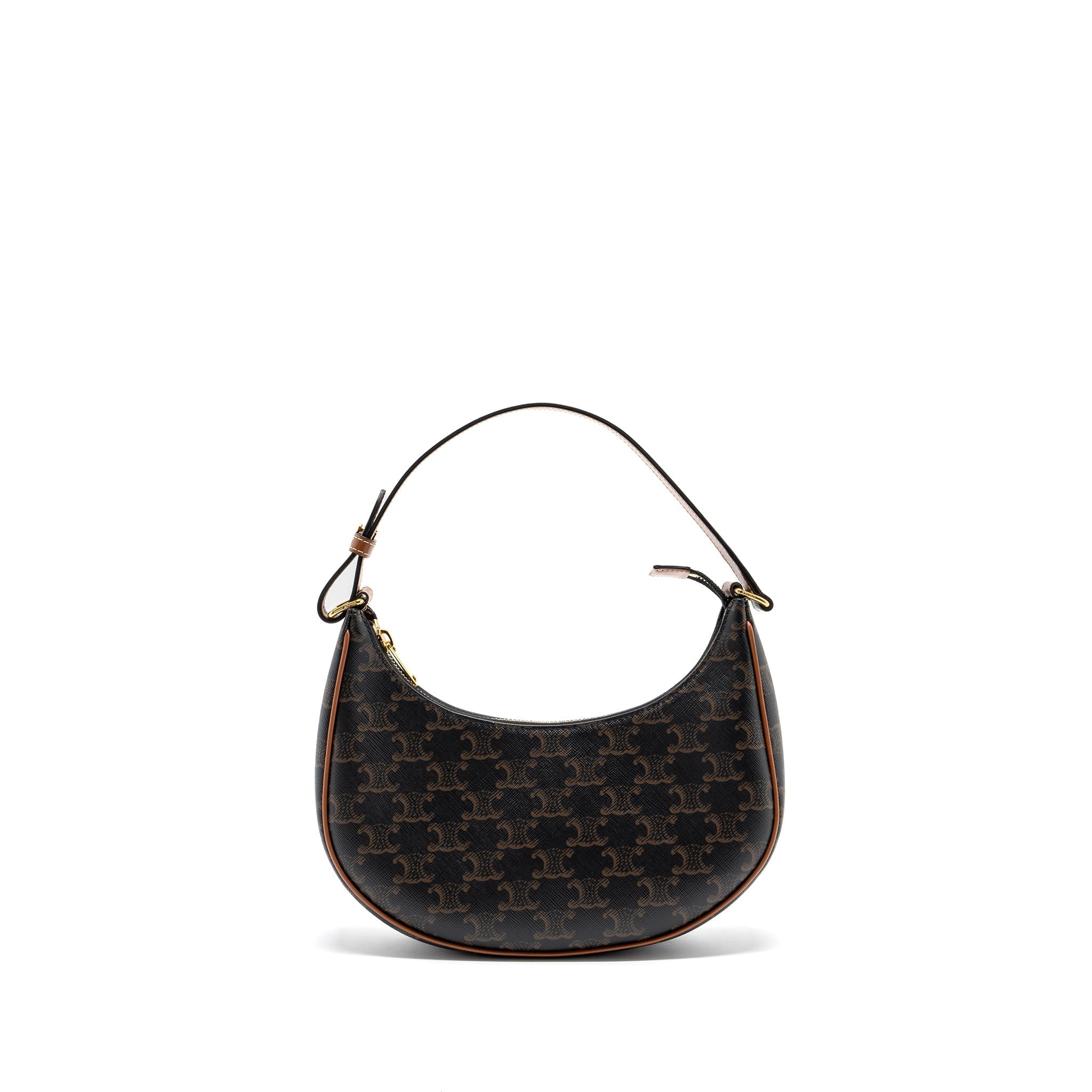CELINE AVA BAG TRIOMPHE CANVAS / CALFSKIN BROWN GHW