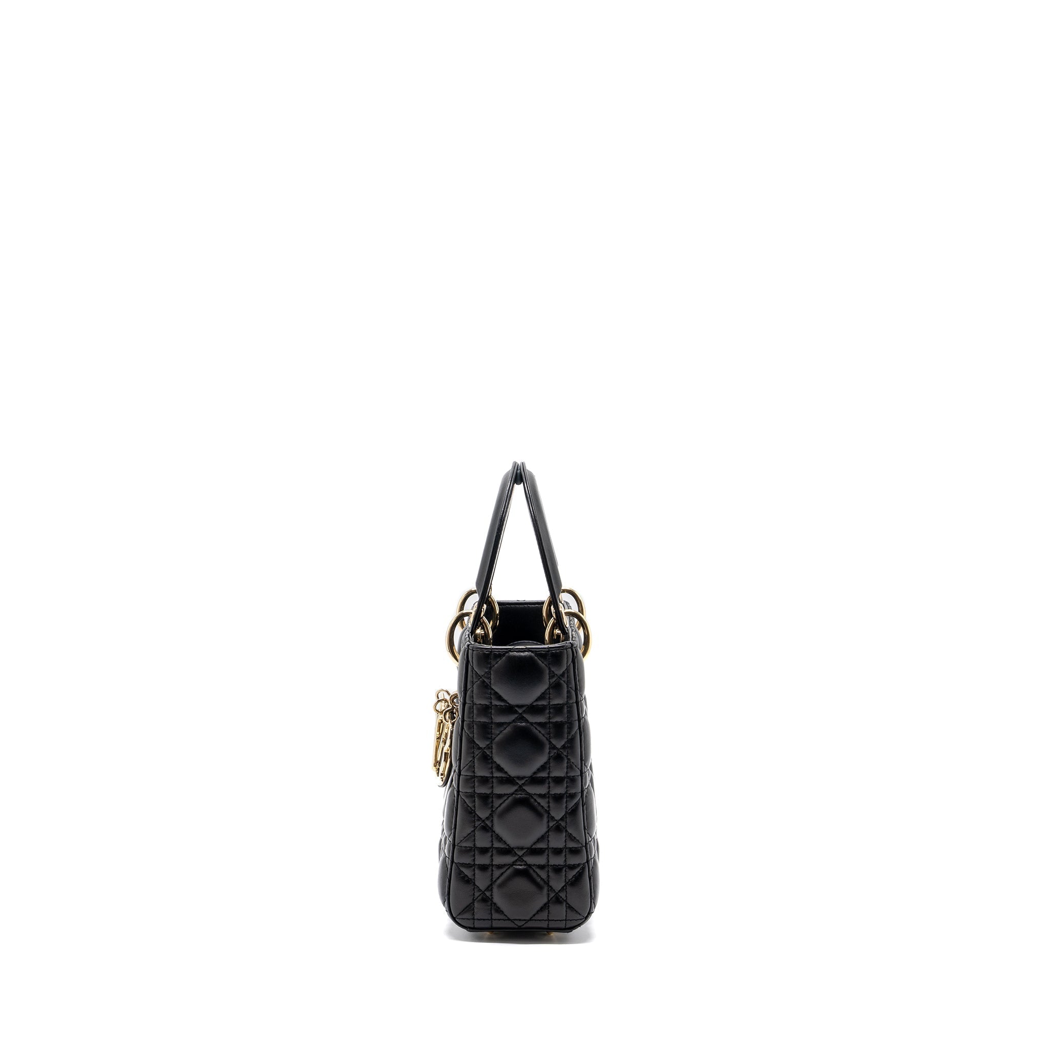 DIOR MY ABC DIOR SMALL LADY DIOR LAMBSKIN BLACK LGHW