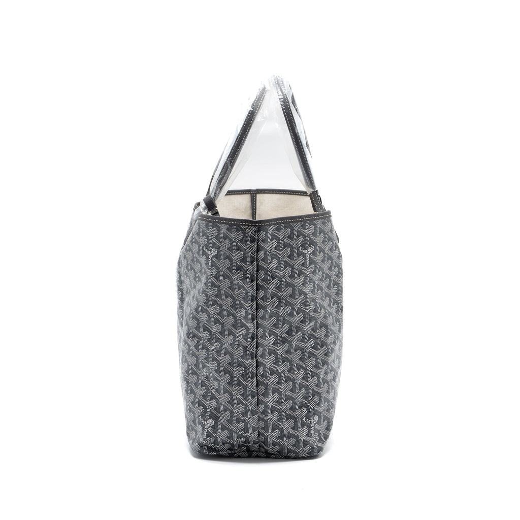 GOYARD SAINT LOUIS PM TOTE BAG GOYARDINE CANVAS GREY / MULTICOLOURED SHW