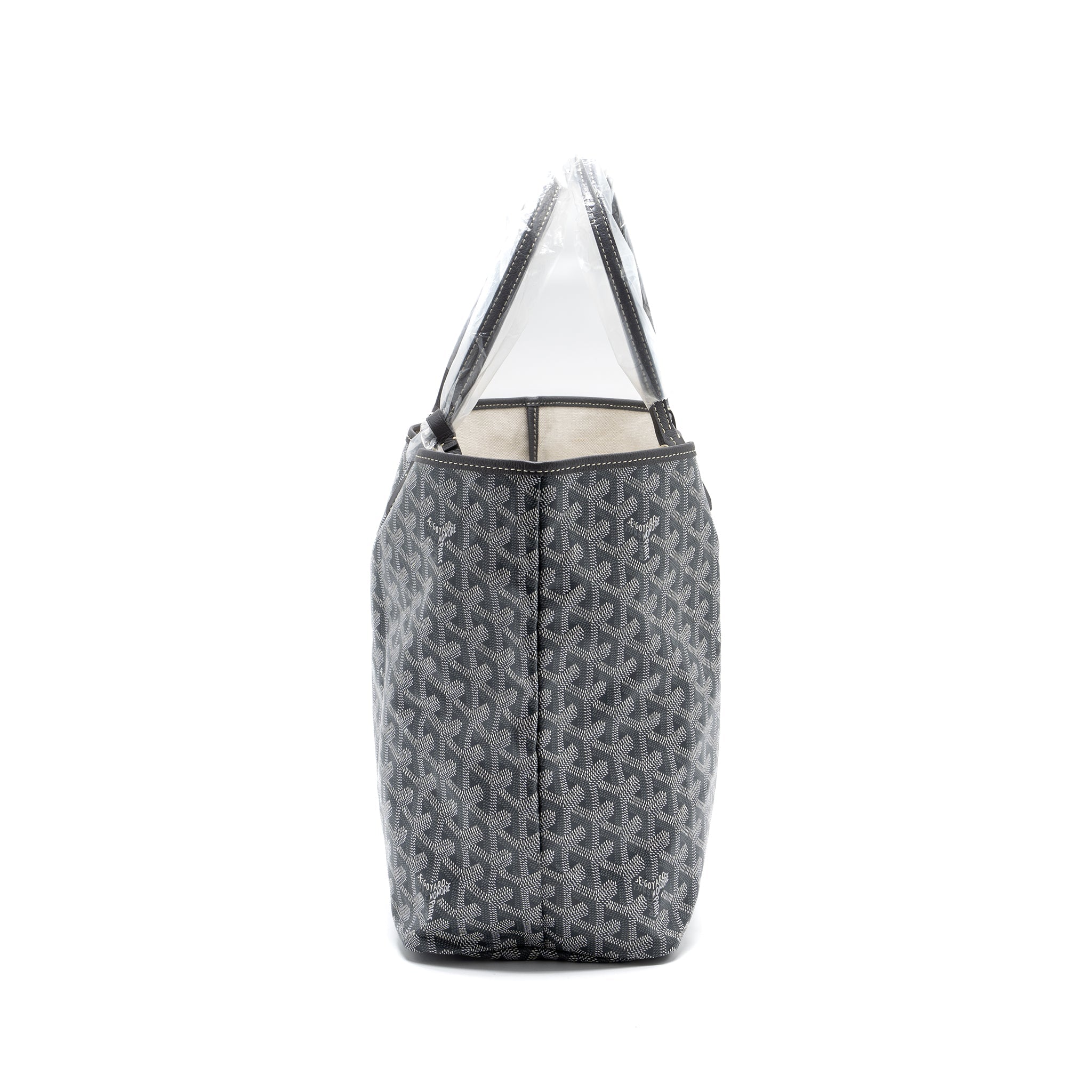 GOYARD SAINT LOUIS PM TOTE BAG GOYARDINE CANVAS GREY / MULTICOLOURED SHW