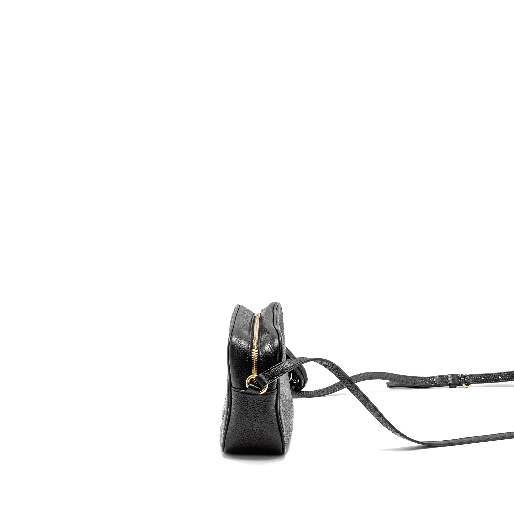 GUCCI SOHO DISCO CAMERA CROSSBODY BAG CALFSKIN BLACK LGHW