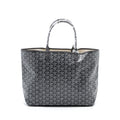 GOYARD SAINT LOUIS PM TOTE BAG GOYARDINE CANVAS GREY / MULTICOLOURED SHW