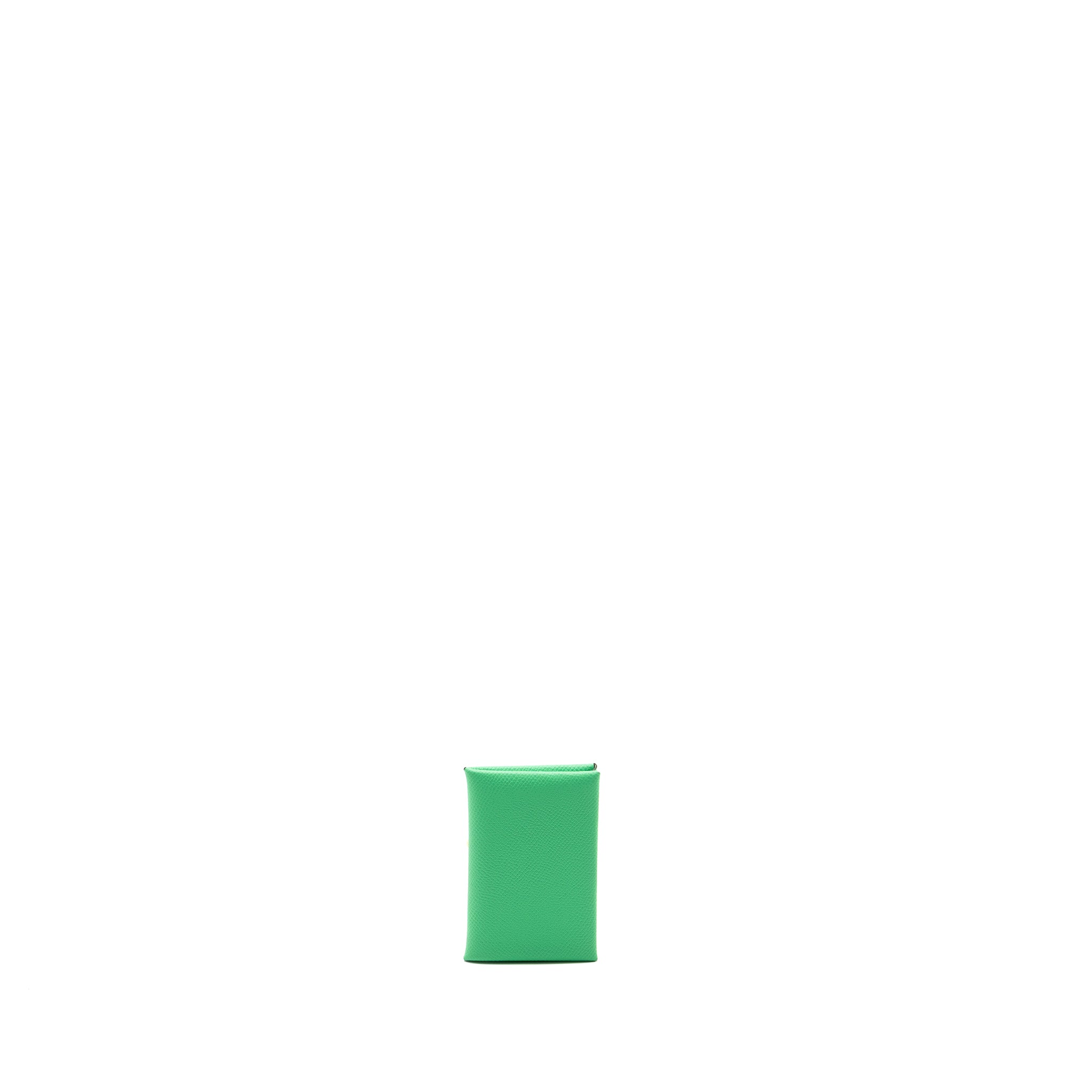 HERMES CALVI CARDHOLDER EPSOM VERT COMICS/VERT FIZZ SHW