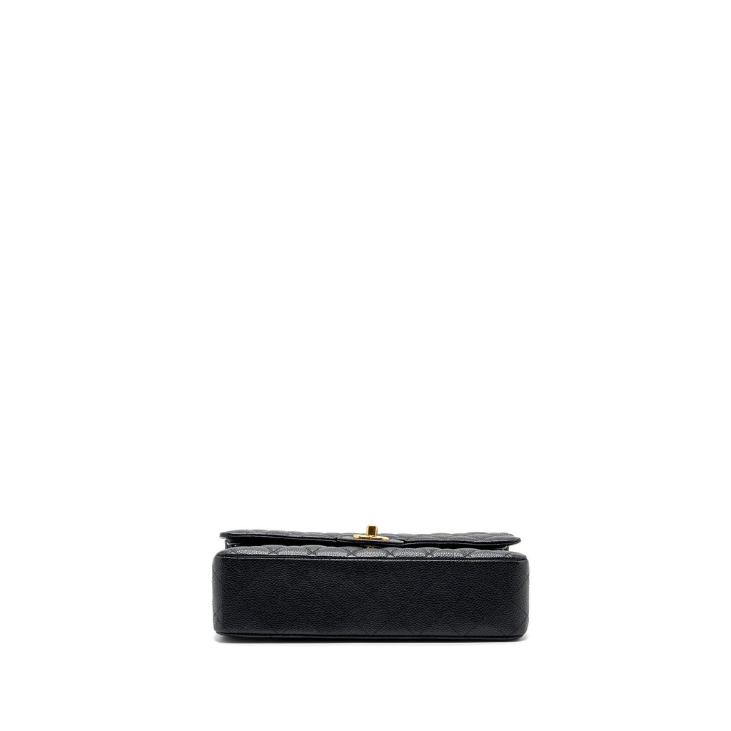 CHANEL MEDIUM CLASSIC DOUBLE FLAP BAG CAVIAR BLACK GHW