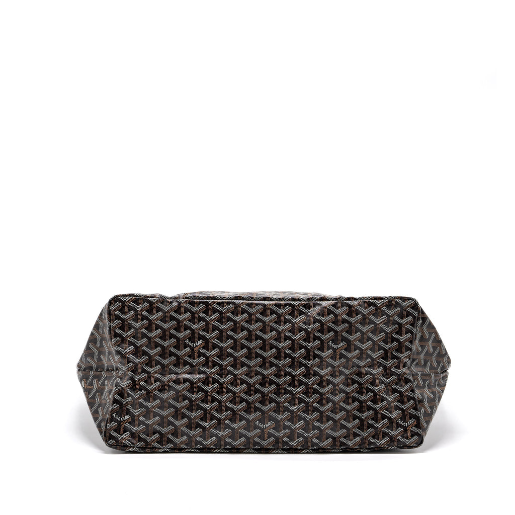 GOYARD SAINT LOUIS GM TOTE BAG CANVAS/ LEATHER BLACK/ TAN SHW