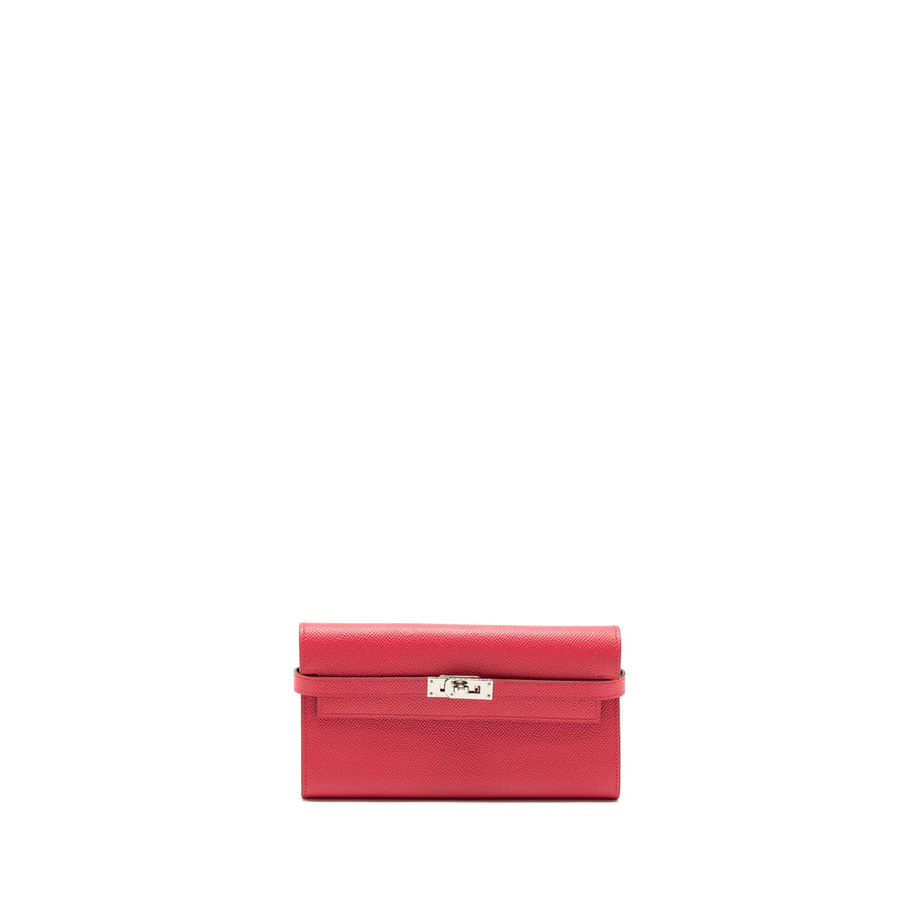 HERMES KELLY LONG WALLET EPSOM ROSE EXTREME SHW