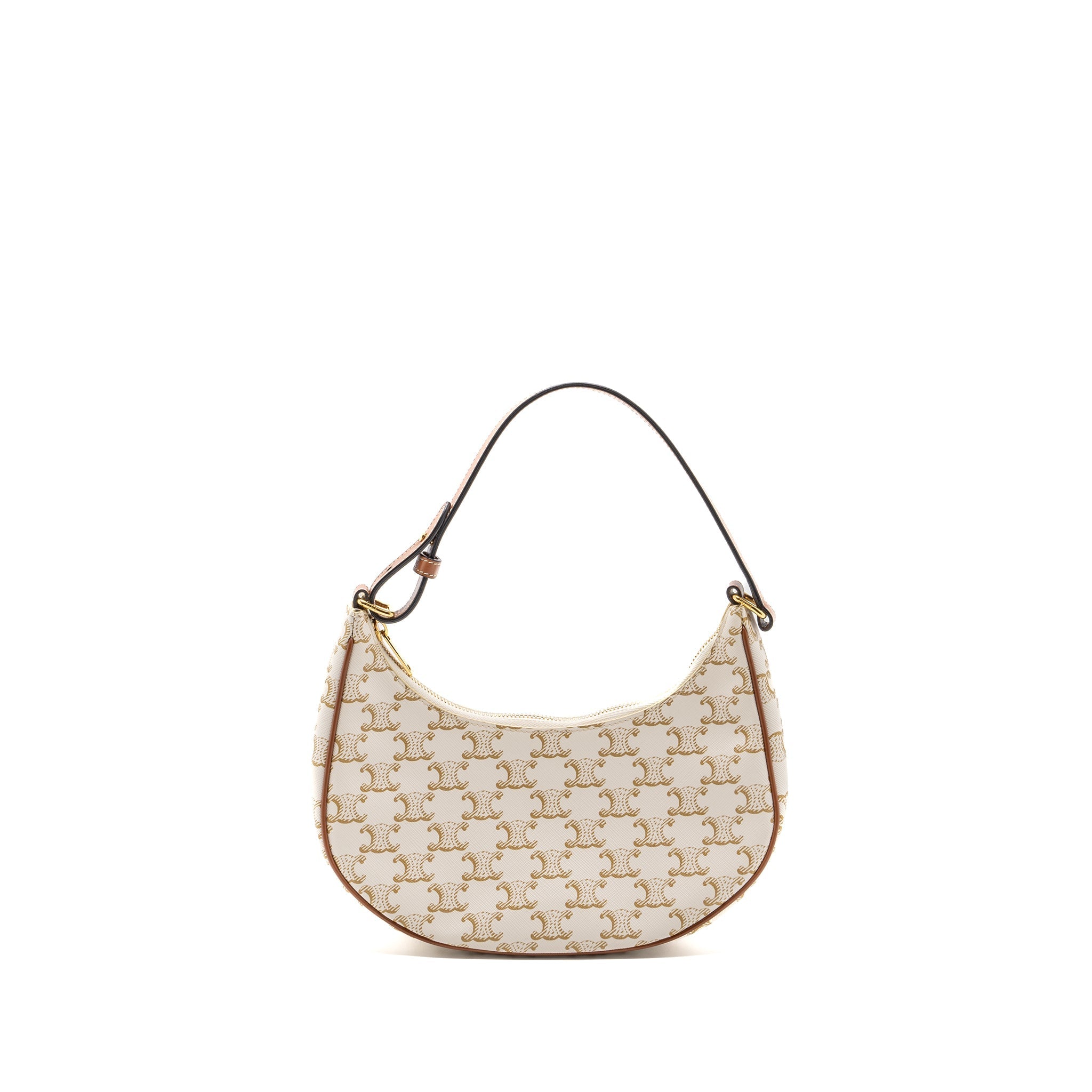 CELINE AVA BAG TRIOMPHE CANVAS/CALFSKIN WHITE GHW
