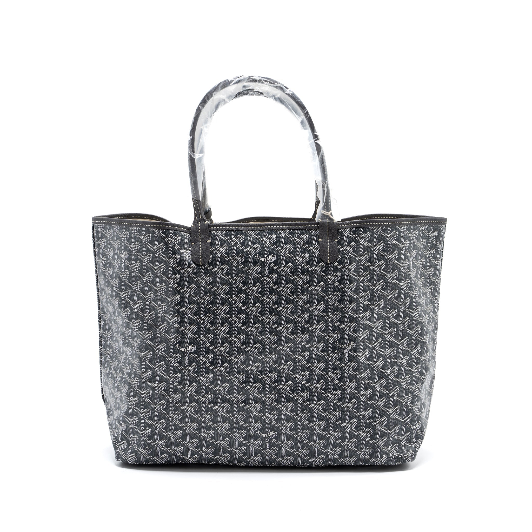 GOYARD SAINT LOUIS PM TOTE BAG GOYARDINE CANVAS GREY / MULTICOLOURED SHW