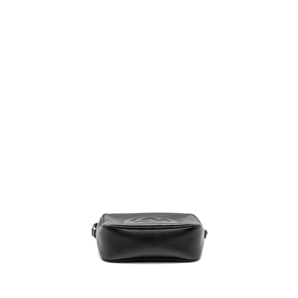 GUCCI SOHO DISCO CAMERA CROSSBODY BAG CALFSKIN BLACK LGHW