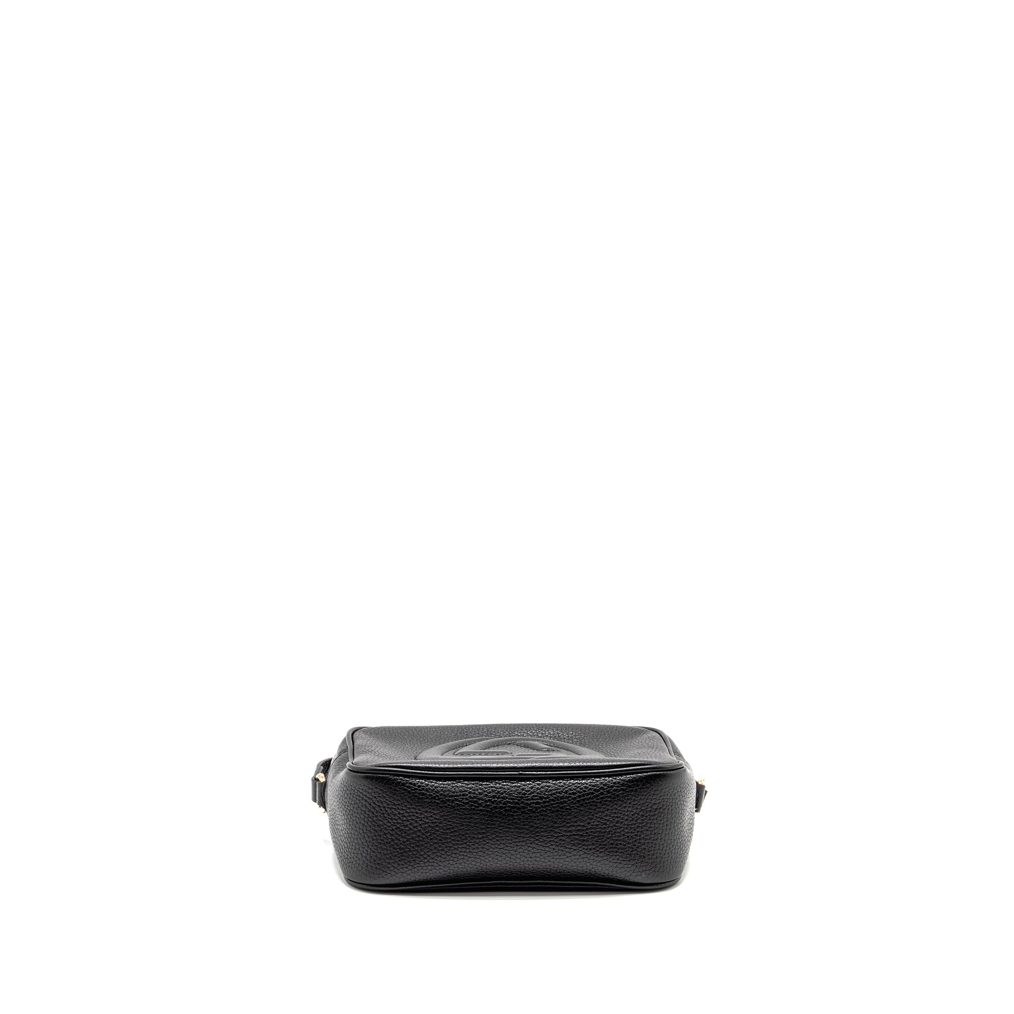 GUCCI SOHO DISCO CAMERA CROSSBODY BAG CALFSKIN BLACK LGHW